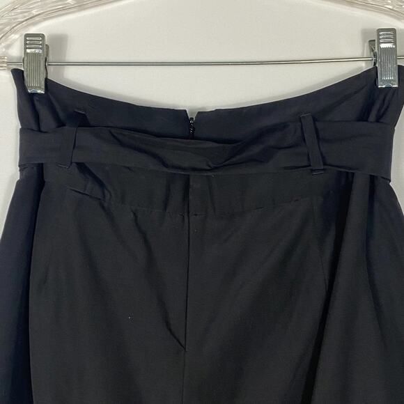 Banana Republic Black Belted High-waisted Silk-Blend Pencil Skirt - Picture 6 of 10